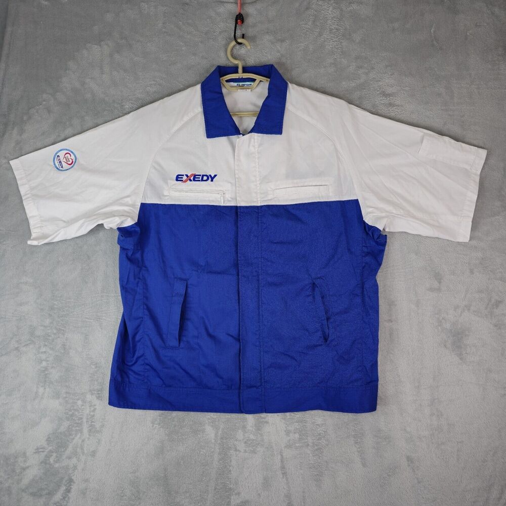 Exedy Racing Clutch Workers Shirt Full‎ Zip Uniform Short Sleeve Jacket